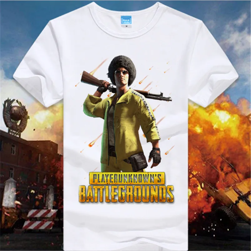 Новая игра Playerunknown's Battlegrounds PUBG Winner Chicken Dinner футболки белые хлопковые с круглым