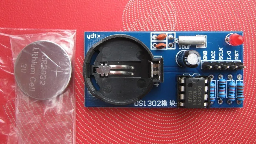 Ds1302 clock module with CR2032 battery ds1302 single chip computer real time Brazil | Электронные компоненты и