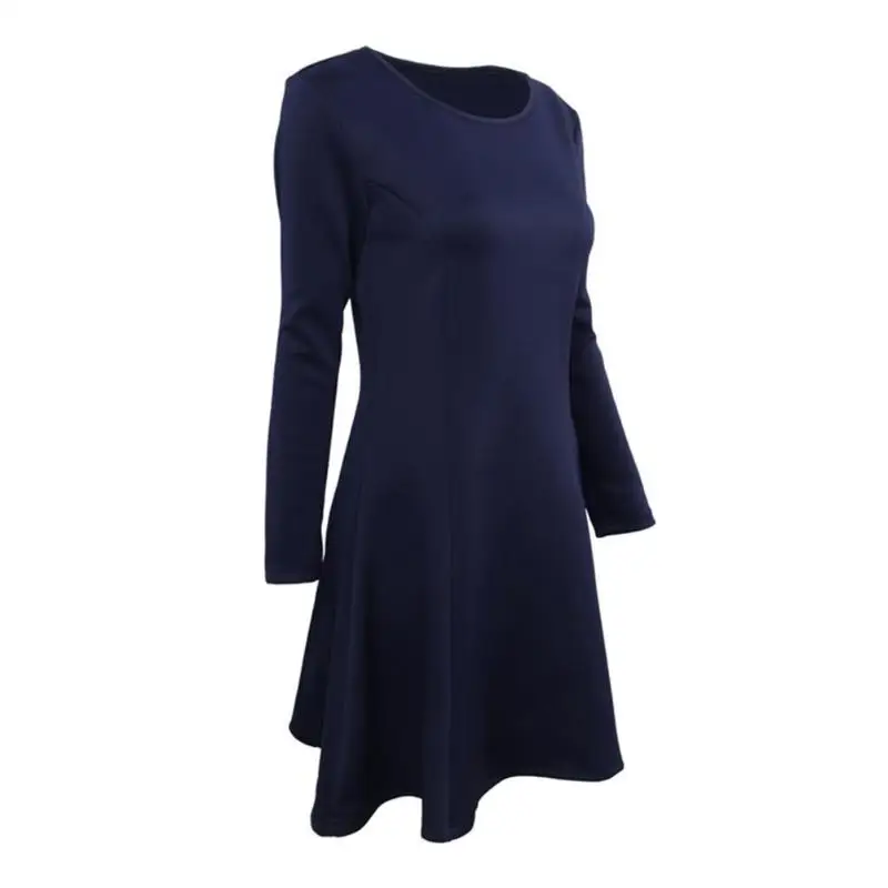 Одноцветное Цвет модные женские туфли Slim Fit Элегантные платья качели одежда с