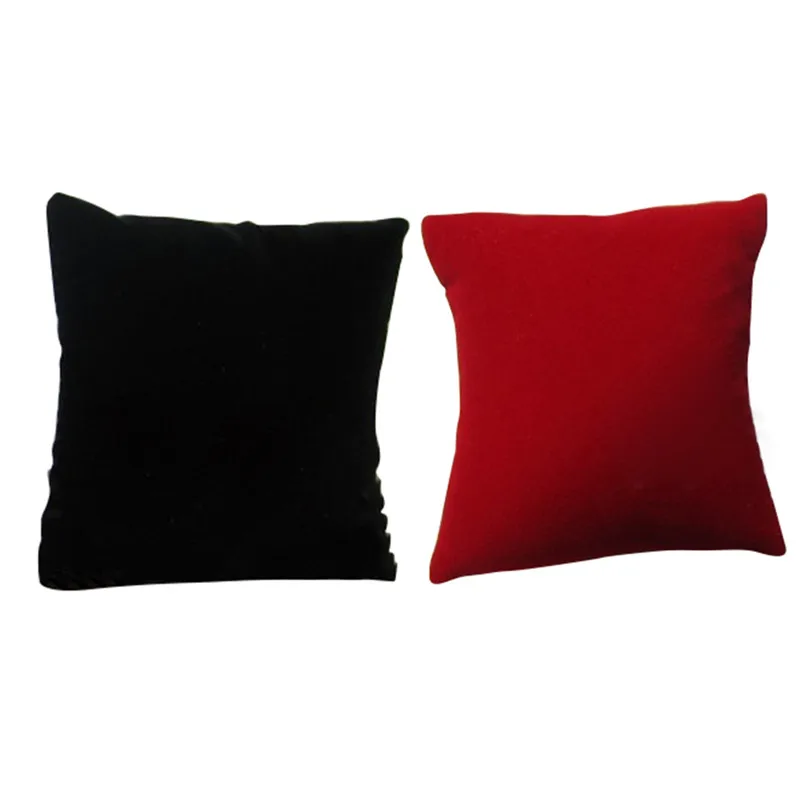 

10Pcs Superior Velvet Bracelet Display Pillow Ankle Holder Watch Organizer Jewelry Display Stand Black and Red Colors