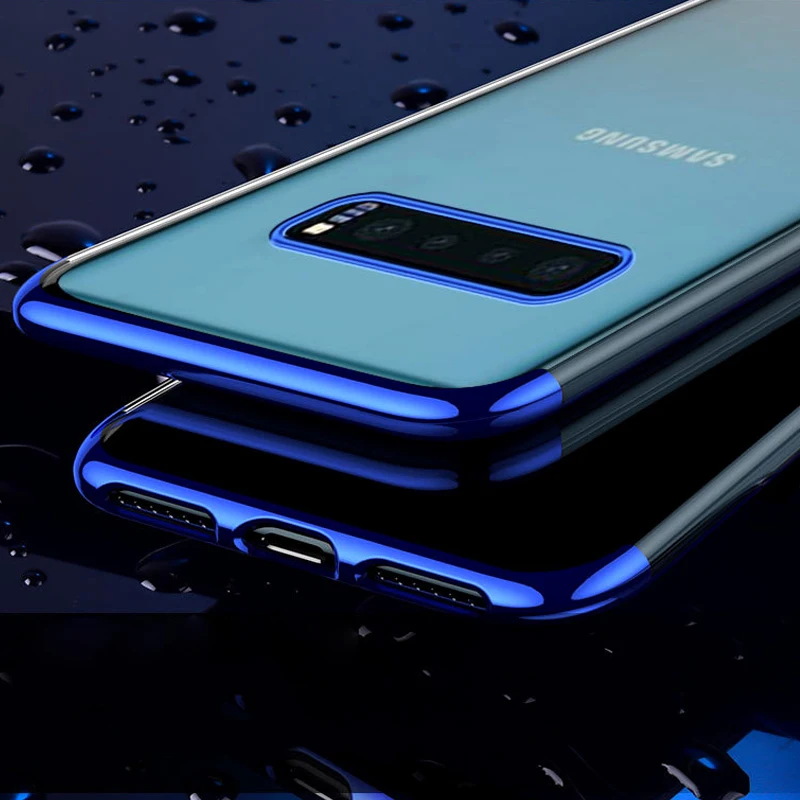 Электро-покрытие чехол для samsung Galaxy S10 S0 плюс Чехол Покрытие мягкий прозрачный из
