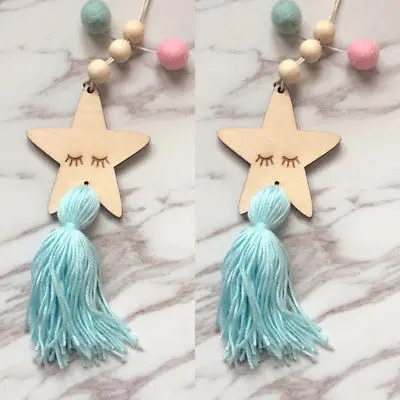 Лидер продаж 2017 Новый деревянный бисер в скандинавском стиле с кисточкой