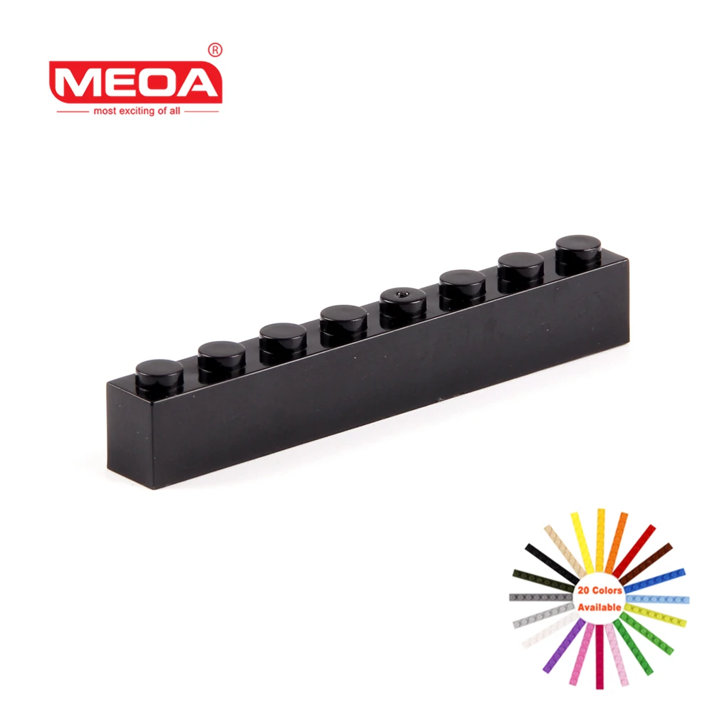 Building Blocks Spare Part 50pcs/lot 1*8 Higher Brick with logo MOC DIY Assemble Toy Kit Set | Игрушки и хобби