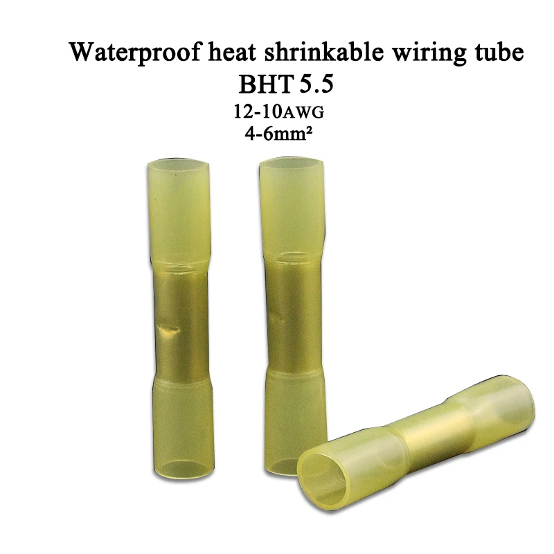 100Pcs heat shrinkable pair wiring electrical crimping connector AWG20 22 16 14 12 10 waterproof terminal|Терминалы| |