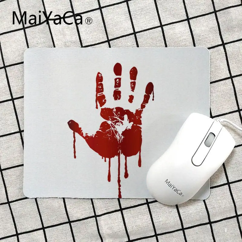 No Lock Edge18x22cm Maiyaca Лидер продаж кровавый отпечаток рук для ноутбука игровой коврик для мыши Лидер продаж игровой коврик для мыши - Цвет: No Lock Edge18x22cm
