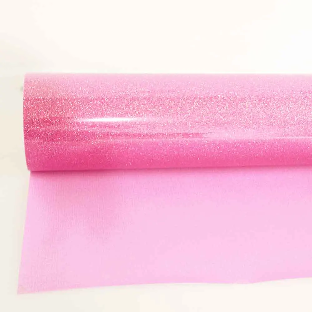 20 ''x 12'' (50 см x 30 см) Голографическая розовая блестящая виниловая футболка