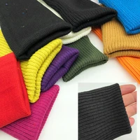 fashion 7x40cm cotton diy fabric anti pilling knit cuffs ribbed seamless thread cuffs for trousers thickened down jacket cuffs