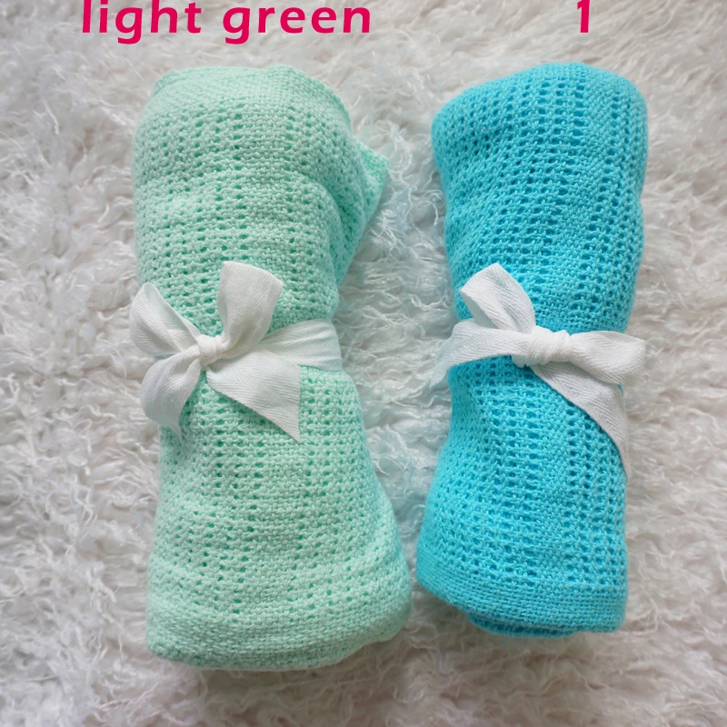 Супер Мягкое хлопковое Вязаное детское одеяло 70*90 см летние одеяла новорожденных