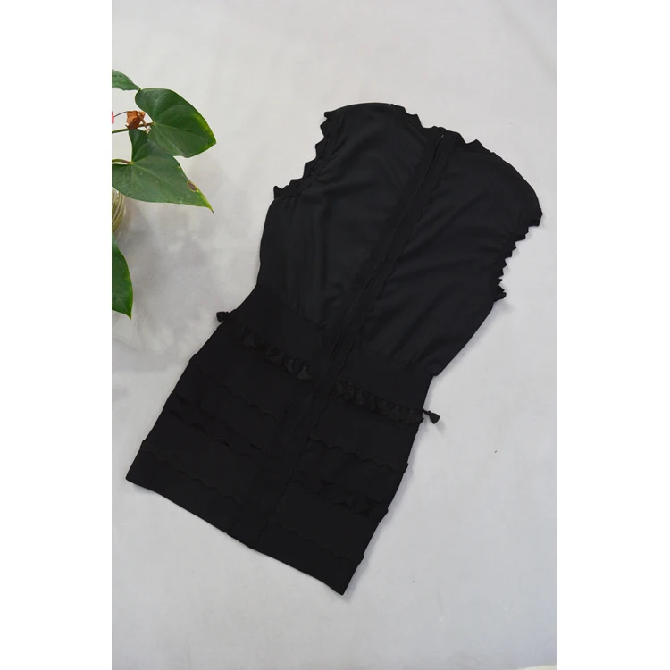 

Women black V-Neck Sleeveless Bandage dress 2019 New Arrival Vestido Celebrity evening Party Bodycon dresses wholesale