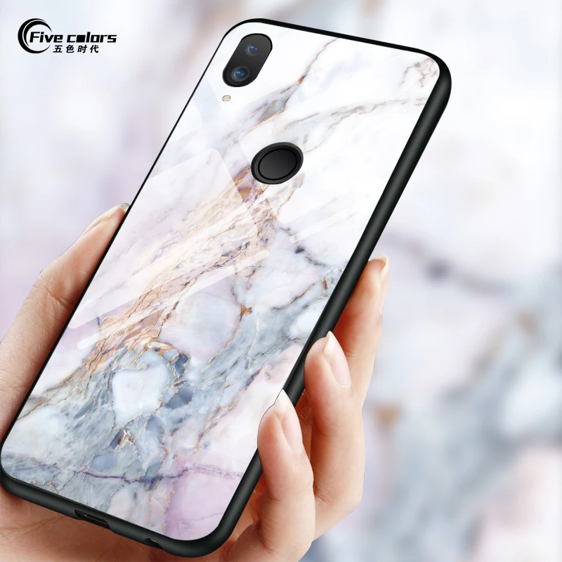 Marble Star Space Tempered Glass Case For Huawei Nova 3 3i Silicone Cover Soft TPU Edge Cases for 2 Plus 2i 2S |