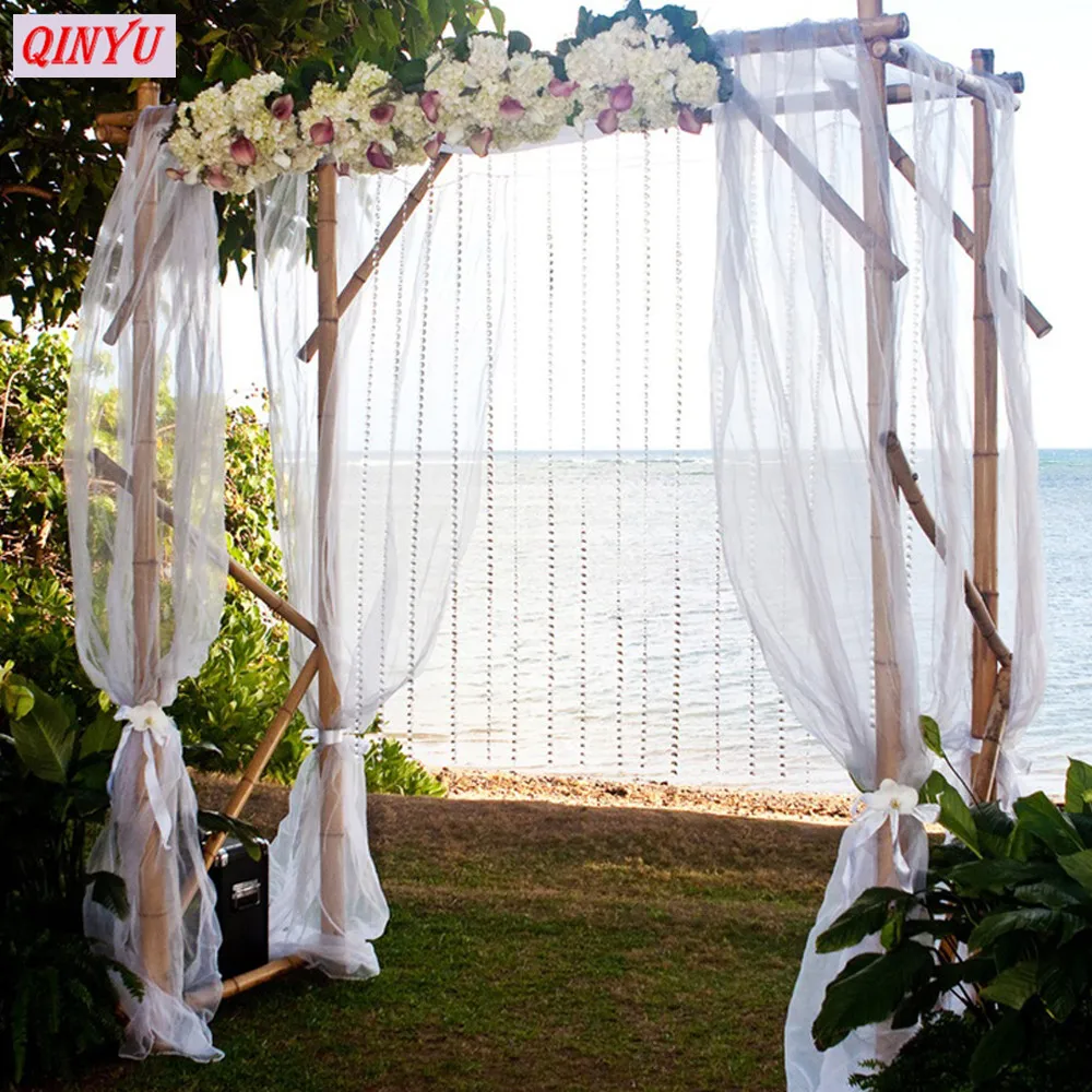 Новинка 5 м/лот тюль рулон прозрачная органза ткань для свадебной вечеринки