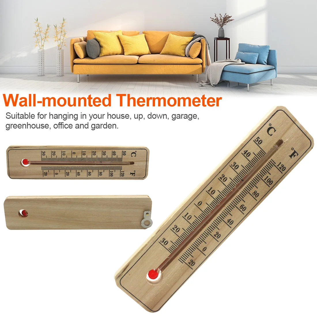 Настенный деревянный термометр устройство для измерения температуры в доме и на