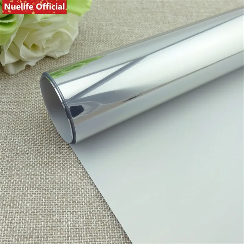 

40/50 x 400cm Frosted surface opaque Window Film Solar Reflective glass sticker Silver Layer Tint Room Building Decor wallpaper