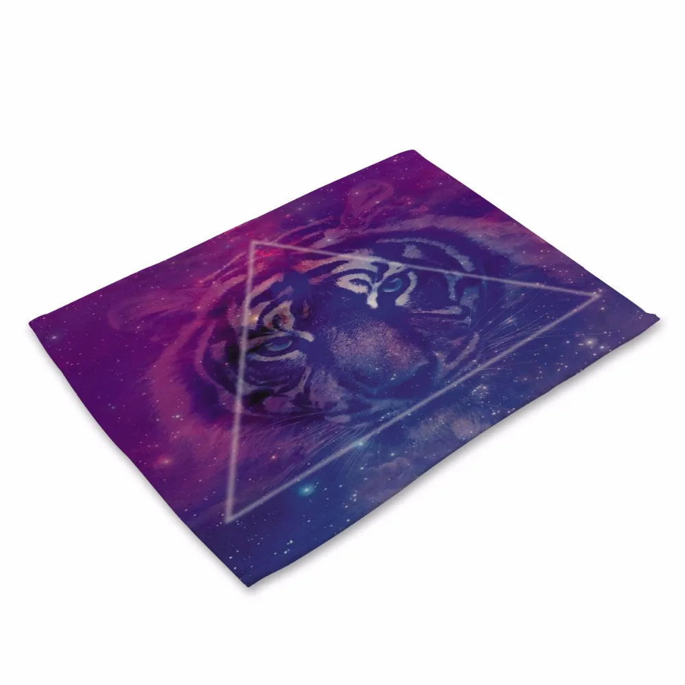 Animal Printing Cotton Table Napkins Polyester Dinner Cloth Hotel For Wedding Party Decoration Tiger Mat | Дом и сад