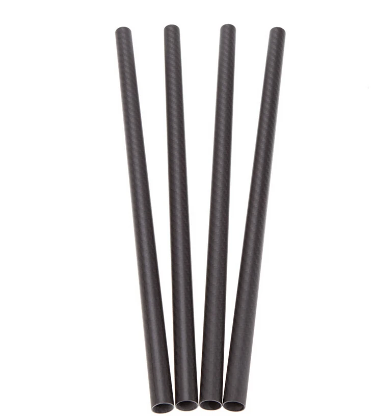 

4pcs 10mm X 8mm Carbon Fiber Tube 500mm Long for Multicopter Hexacopter