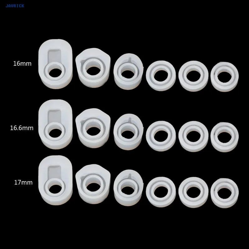 

JAVRICK 6Pcs DIY Rings Silicone Mold Jewelry Pendant Rings Resin Casting Circle Mould
