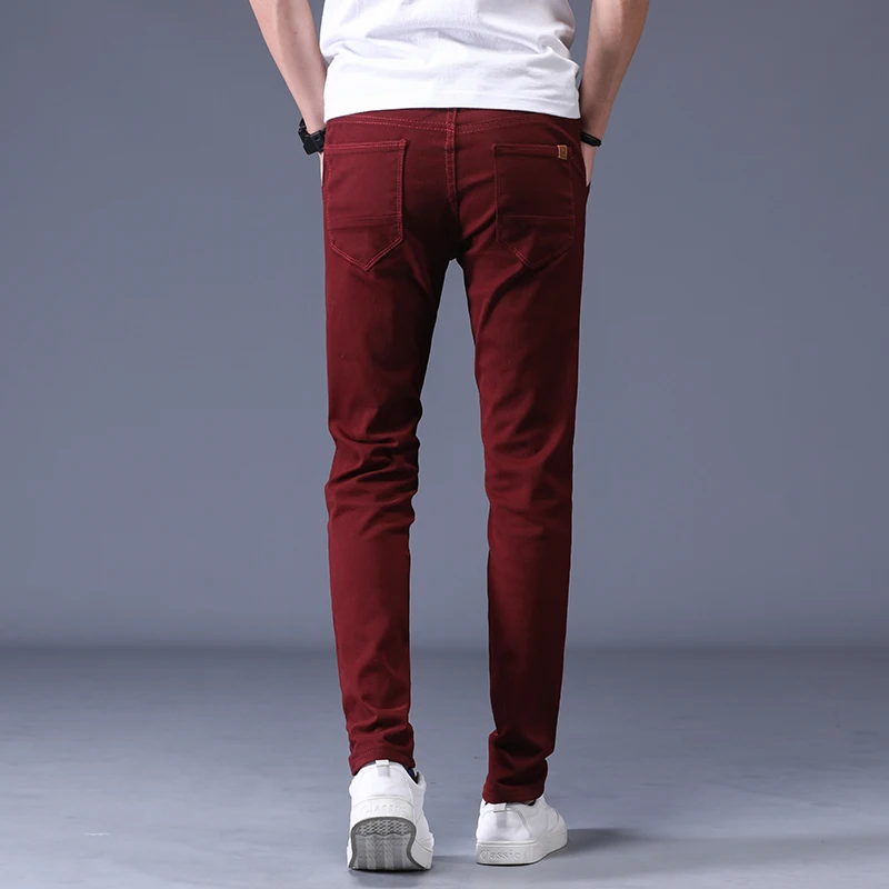 Весенние Хлопковые Штаны на каждый день для мужчин прямые Slim Fit Брюки уличной