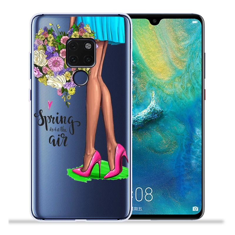 Модный чехол для телефона на высоком каблуке для девушек и женщин huawei mate 20 Lite Pro mate 9 10 Lite Pro Nova 2 Plus Nova3 Nova3i задняя крышка Etui - Цвет: 01