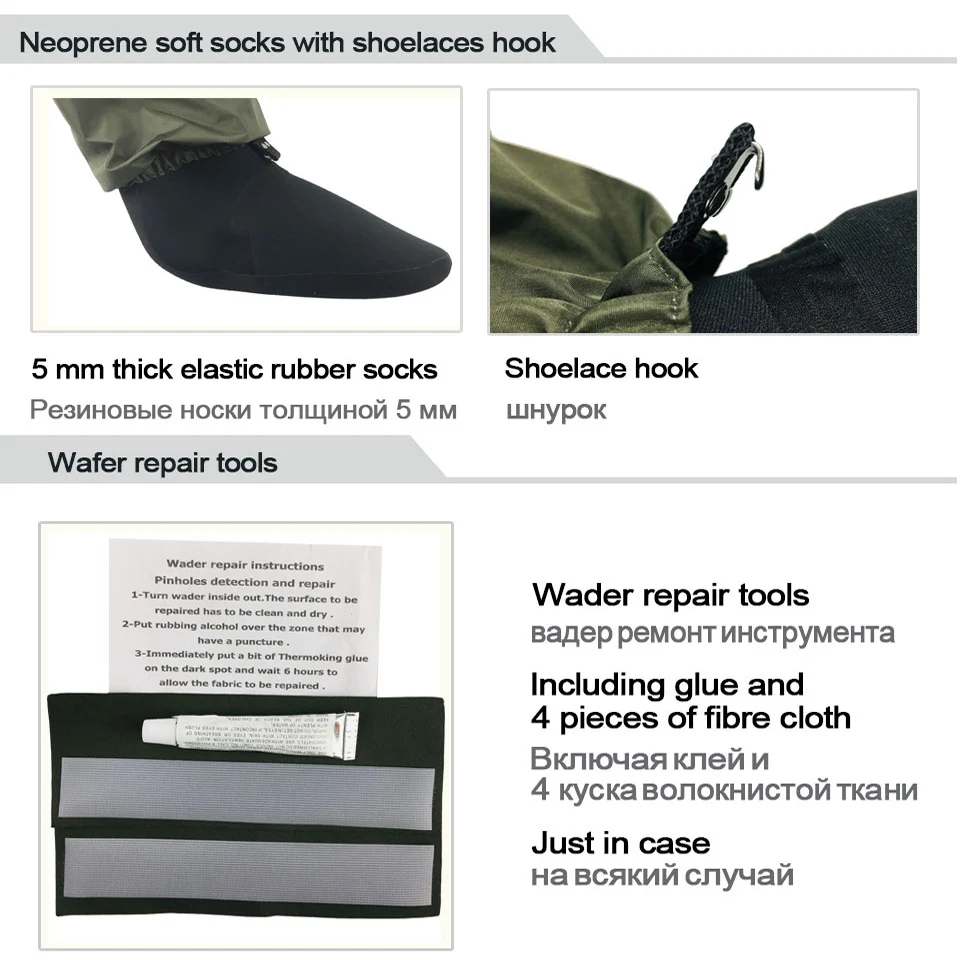 Оригинальные штаны Jeerkool Fly Fishing Waders водонепроницаемые дышащие для охоты на груди