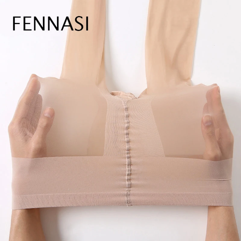 FENNASI женские колготки с лямками пикантные нейлоновые открытым носком чулки