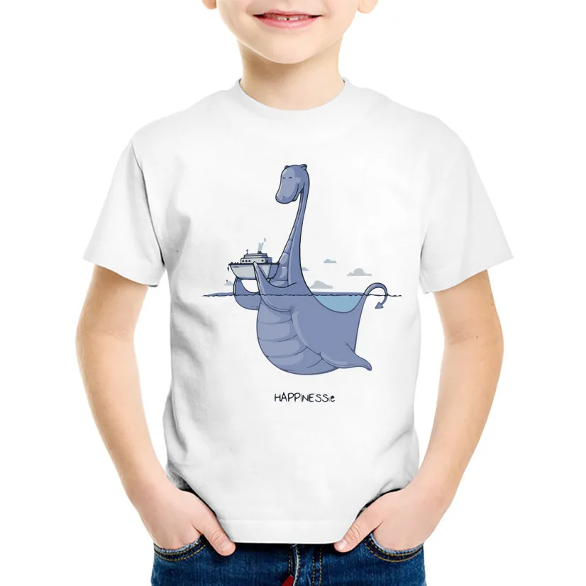 Футболка из модала для мальчиков и девочек TEEHEART Loch Ness с принтом чудовища 18 мес.-10