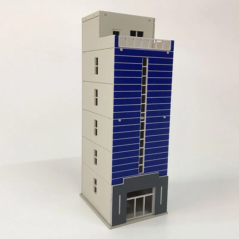 1/150 N Scale Изысканная имитация синяя маленькая Строительная станция модель шлейф