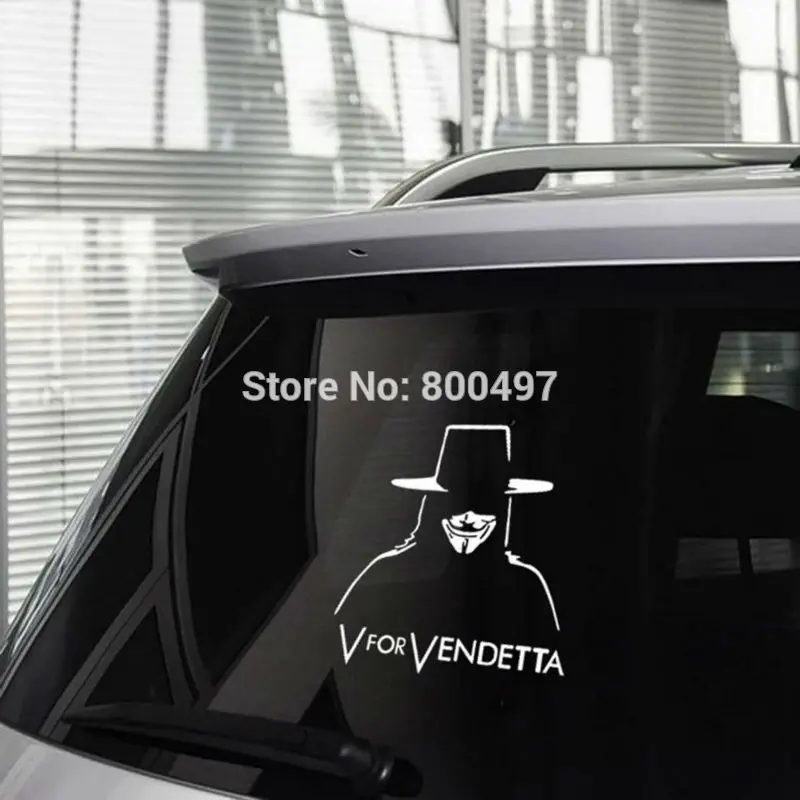 Новые креативные V For Vendetta маска Стикеры Декоративные наклейки для авто Volkswagen BMW