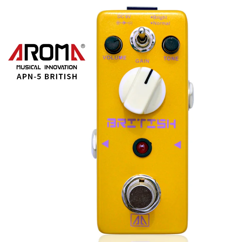 

APN-5 Guitar Effect Pedal Classic British Style Distortion Guitar Effect Pedal 2 Modes Aluminum Alloy Body True Bypass