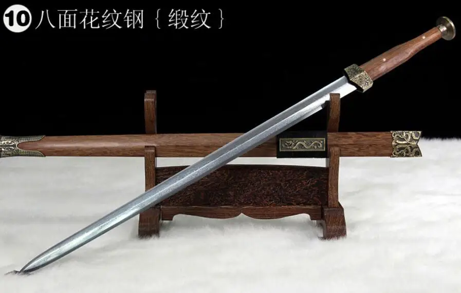 Высокое качество Китайский Меч Han jian 8-гранная булатная Дамасская сталь острое