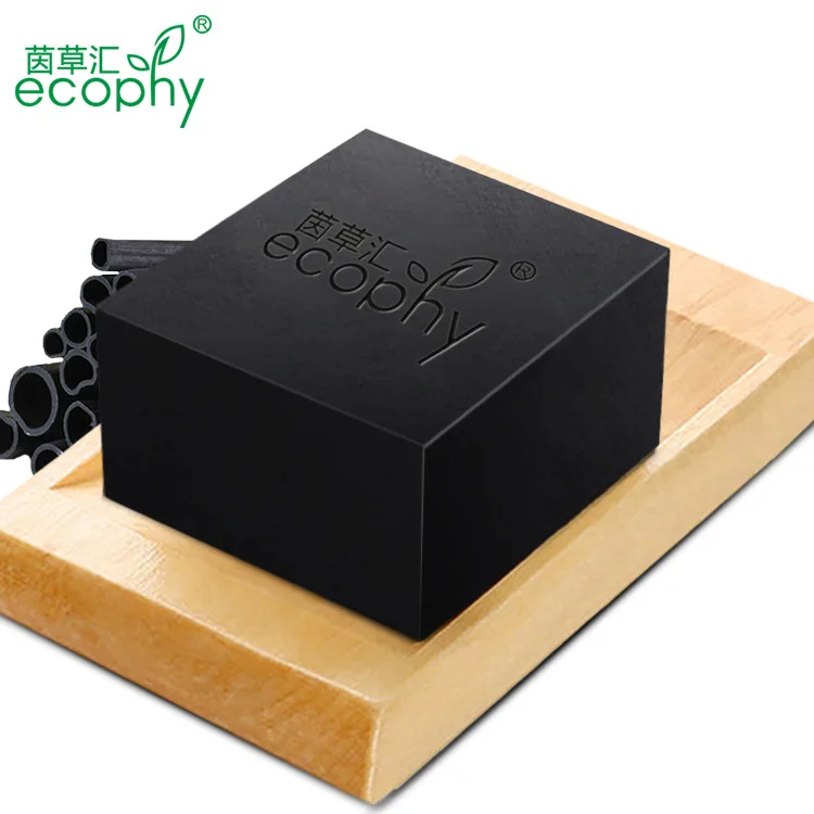 

Ecophy Bamboo Charcoal Handmade Soap Skin Whitening Soap Blackhead Remover Acne Treatment Face Wash Hair Care Bath Skin Care