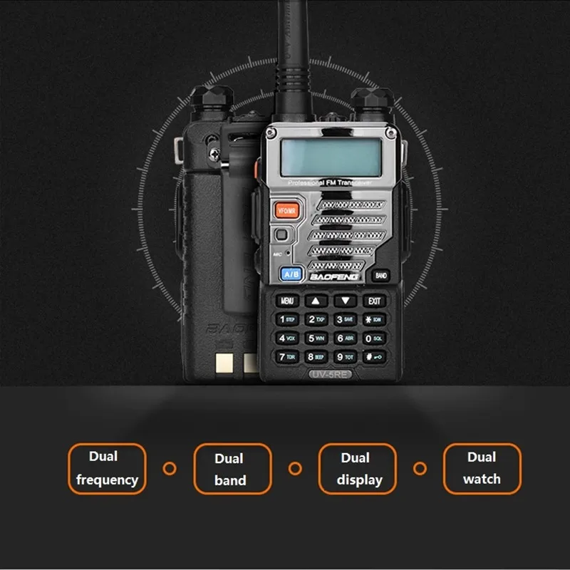 Портативная рация BAOFENG 2 шт. 5 Вт UHF VHF Ham CB сканер радиостанция портативный