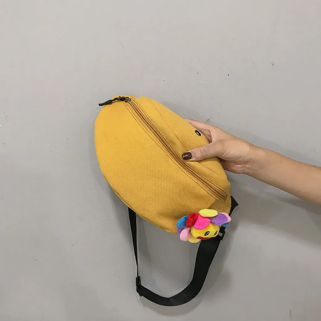 Женская холщовая нагрудная сумка в стиле хип хоп с цветочным принтом простая