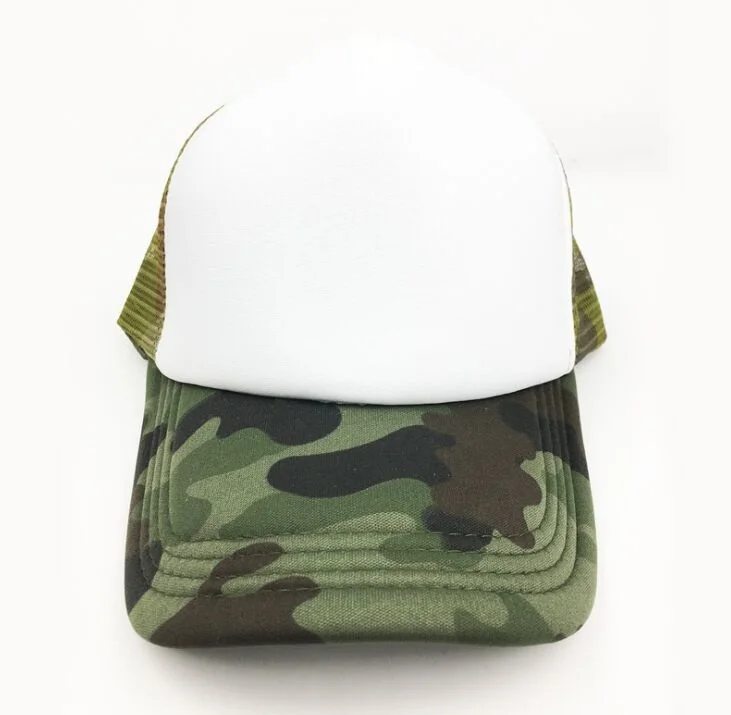 Camo and white 500 шт./лот, заказной логотип, Кепка водителя грузовика, для взрослых, полиэстер, печатные шапки с логотипом, бейсболки Gorros - Цвет: Camo and white