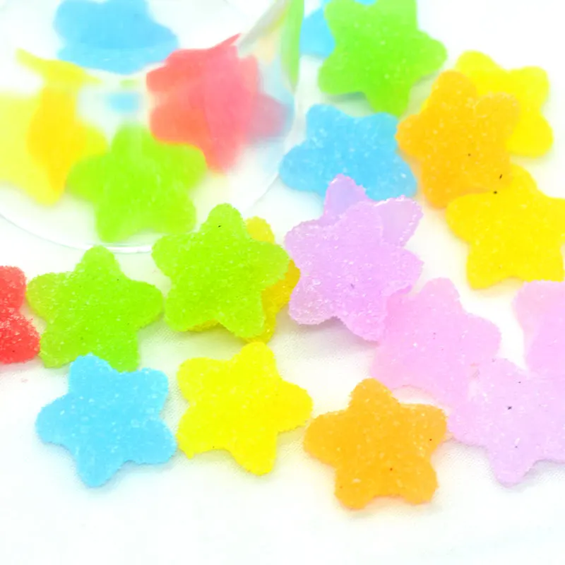 17 мм смешанные цвета поддельные мягкие звезды жевательные конфеты | Украшение