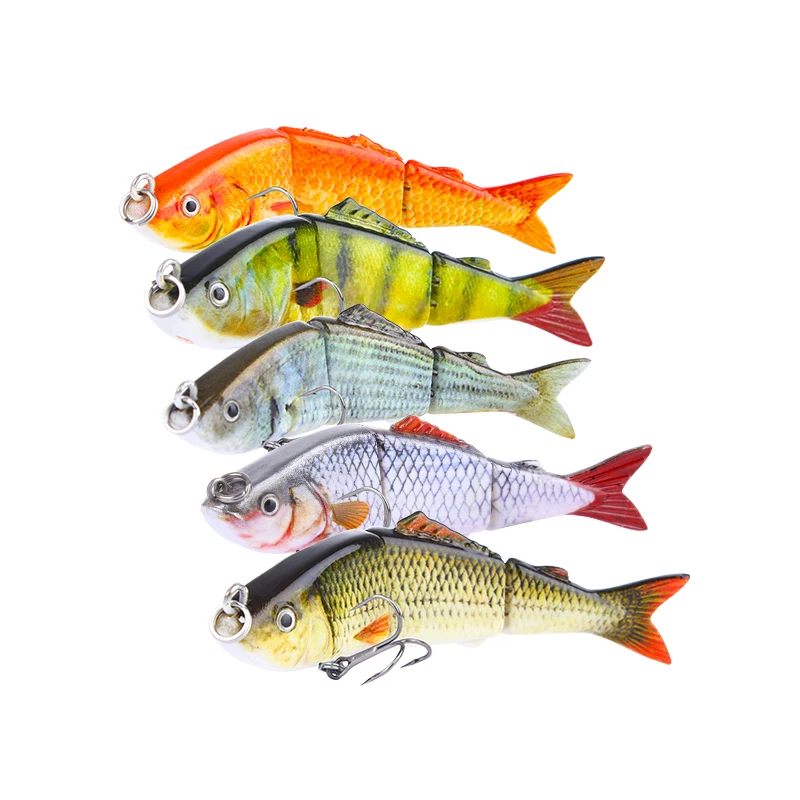 Fishing Lure 63mm 4.5g obblers 3 Segment Multi Jointed Artificial LureLifelike Swimbait Slow Sinking Crankbaits | Спорт и