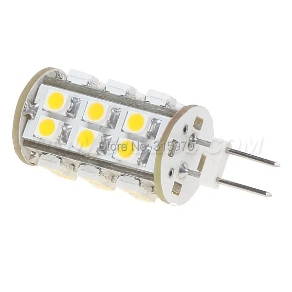5 шт./лот Светодиодная лампа G6.35 с регулируемой яркостью 25LED 3528SMD 1 4 Вт широкий DC10-30V