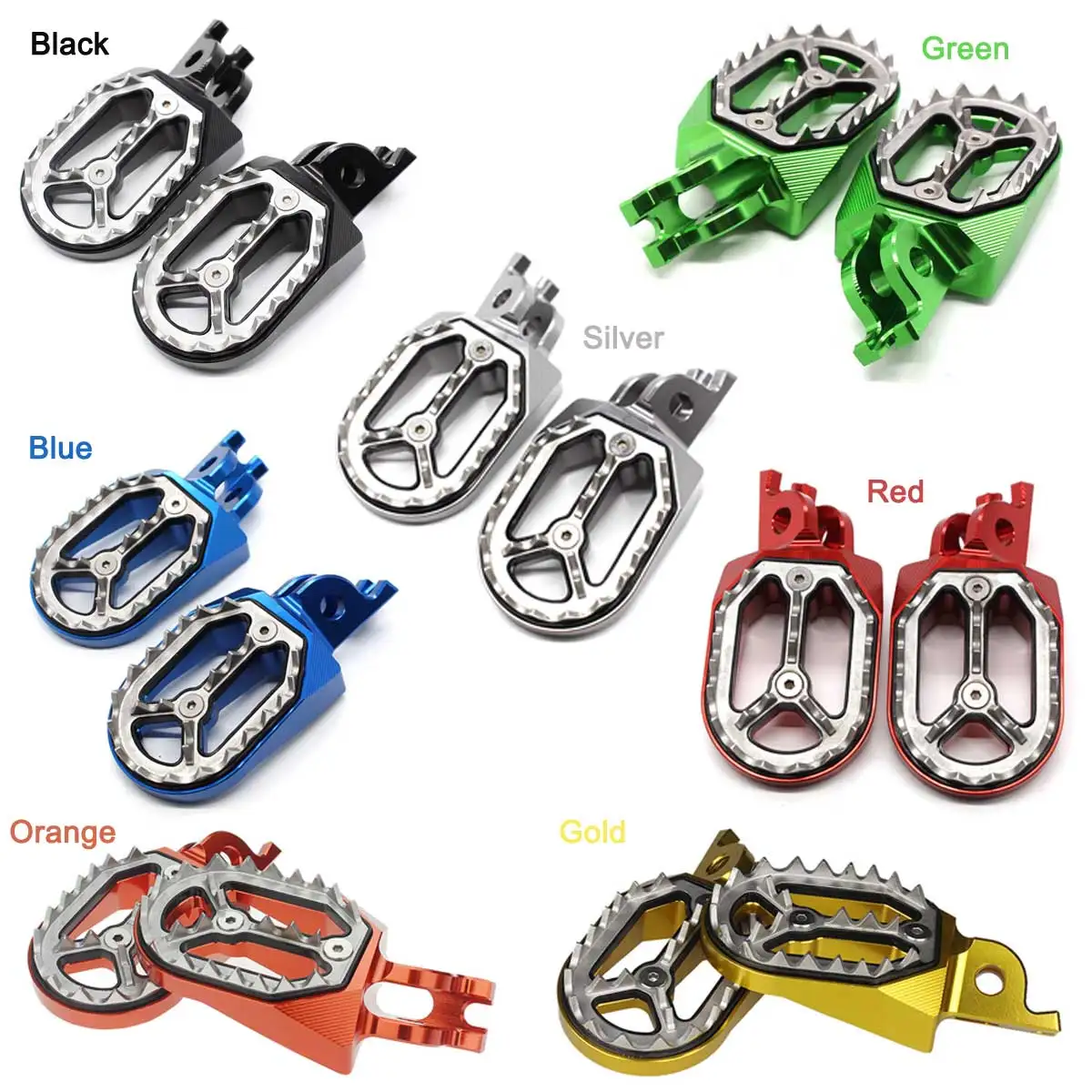 

CNC Bike Foot Pegs Pedal For Kawasaki KX250 KX250F KLX450 KX450F Motorcycle Racing Motocross off-road Rests Footpeg Footrests