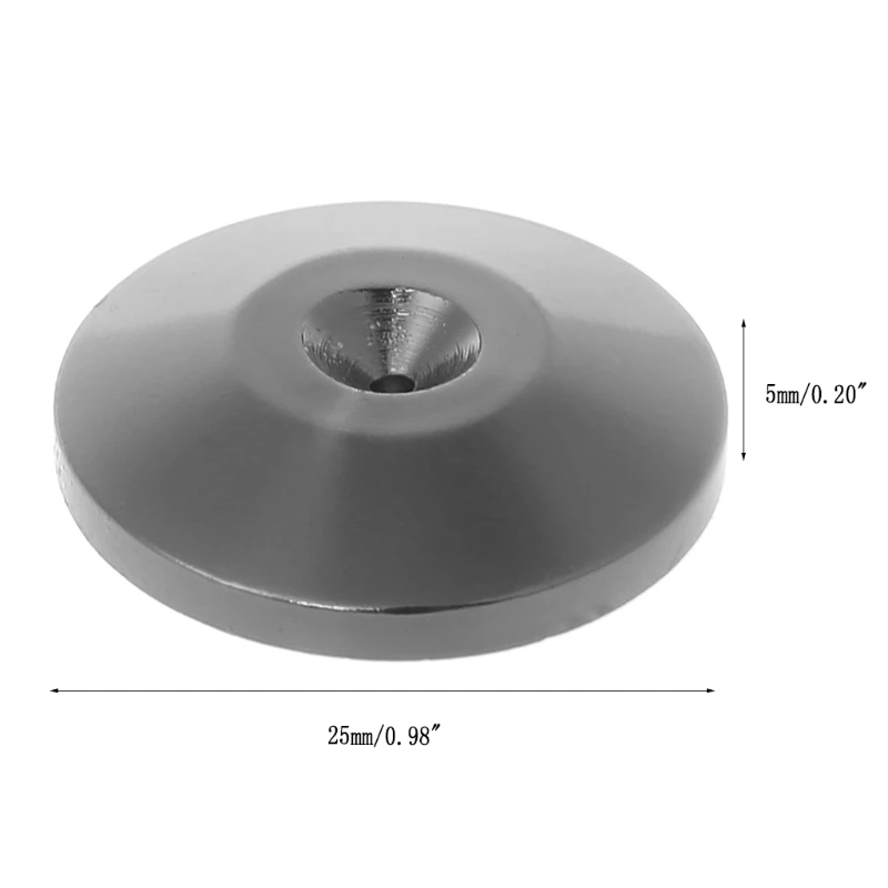 

Crust Pro New 4 Pcs Isolation Spike Stand Feet Pad Speaker Amplifier Nickel Plated Cone Base Metal Black Isolation Spike