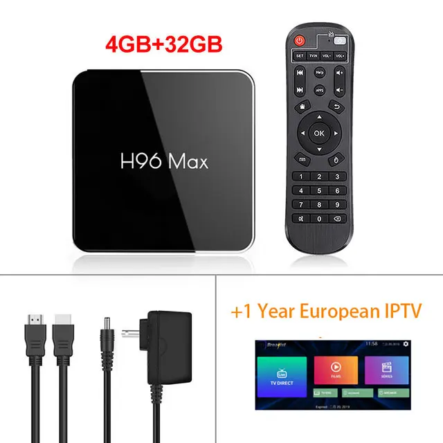 4GB 32GB 1 Year IPTV ТВ коробка H96 MAX X2 Android 8,1 4 Гб Оперативная память 64 Гб Встроенная память Поддержка BT 4,1 2,4/5,8 Gwifi 4 K H.265 HD2.0 IP ТВ Google Play Декодер каналов кабельного телевидения pk H96max - Цвет: 4GB 32GB 1 Year IPTV
