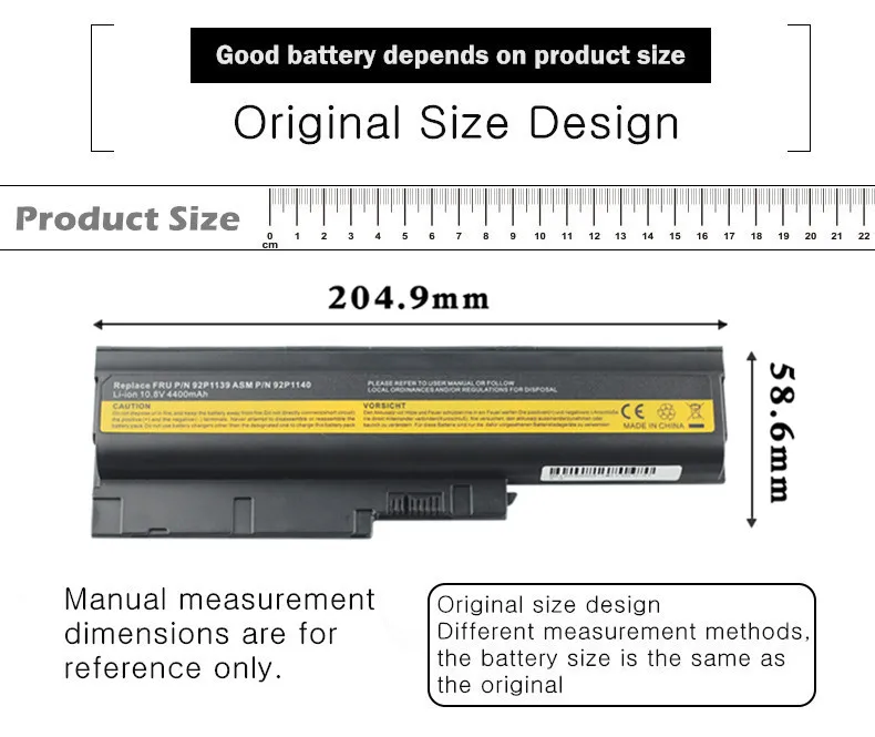 6-ячеечный Аккумулятор для ноутбука Lenovo ibm ThinkPad R500 R60 R60e R61 R61e R61i T60 T60p T61 T61P Z60m Z61e series