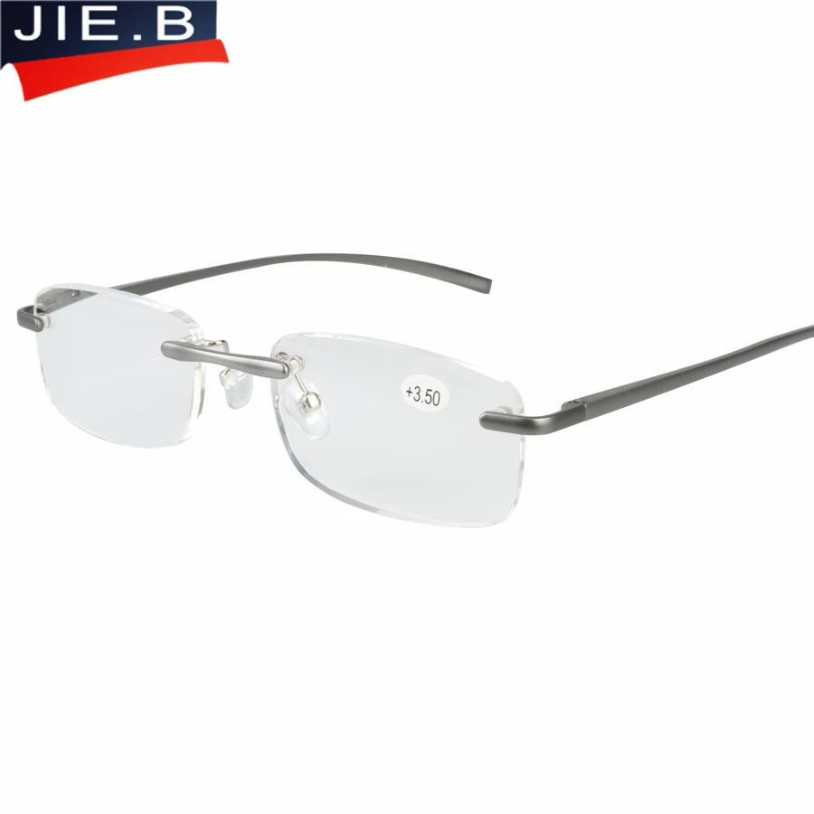 JI E.B алюминиевые дизайнерские очки для чтения без оправы светильник мужские