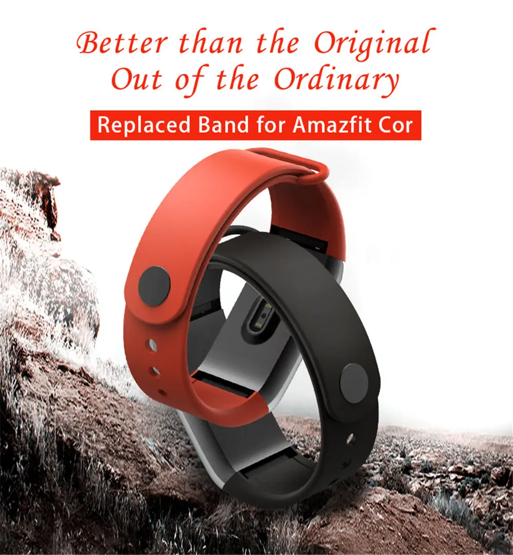 Мягкий, силиконовый ремешок для Huami Amazfit Cor Замена удобный разноцветный браслет ремешок для часов Huami Amazfit Cor умный Браслет