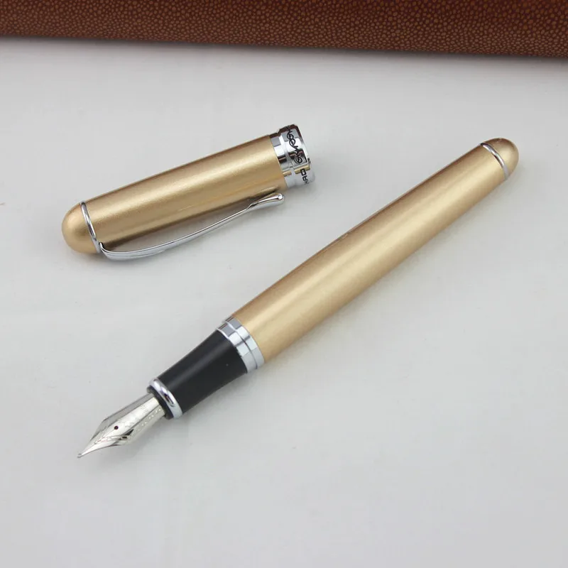 Элитный бренд Jinhao X750 серебро Нержавеющая сталь перьевая ручка средней 18KGP перо офиса школы название ручек молочного цвета подарочные канцелярские товары