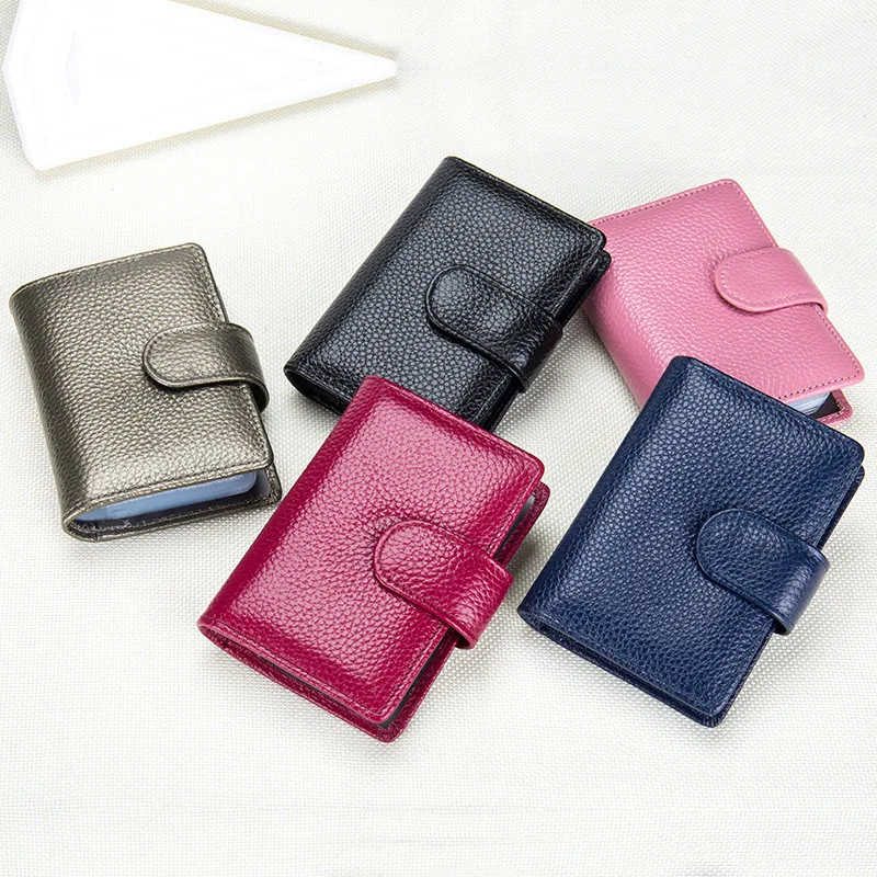 Держатель для карт HMILY женщин Rfid с блокировкой чехол из натуральной кожи 18 слотов