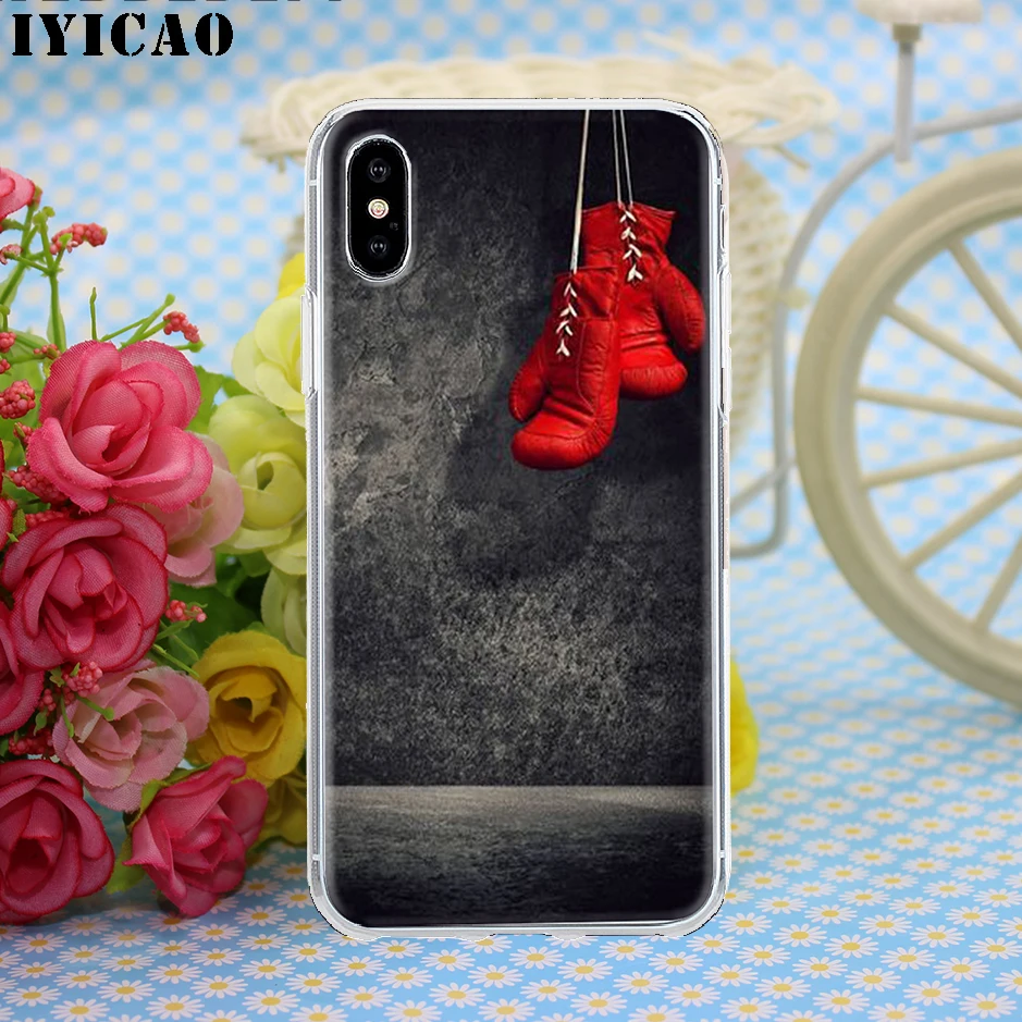IYICAO Боксерские перчатки для девочек жесткий чехол iPhone 4 4S 5 5S Se 6 7plus 8 8Plus X XS MAX XR 6s Plus