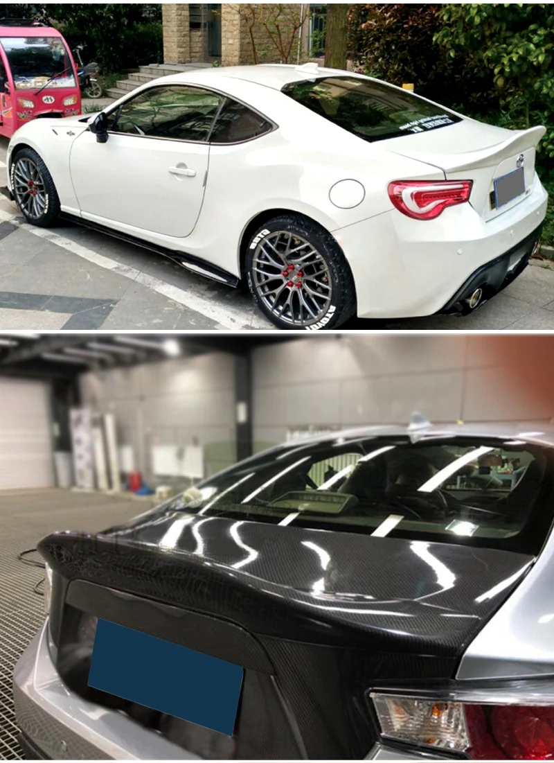 Спойлер из углеродного волокна для Toyota GT86 Subaru BRZ, спойлер 2012- года, задний спойлер из углеродного волокна с глянцевым волокном, крыло багажника