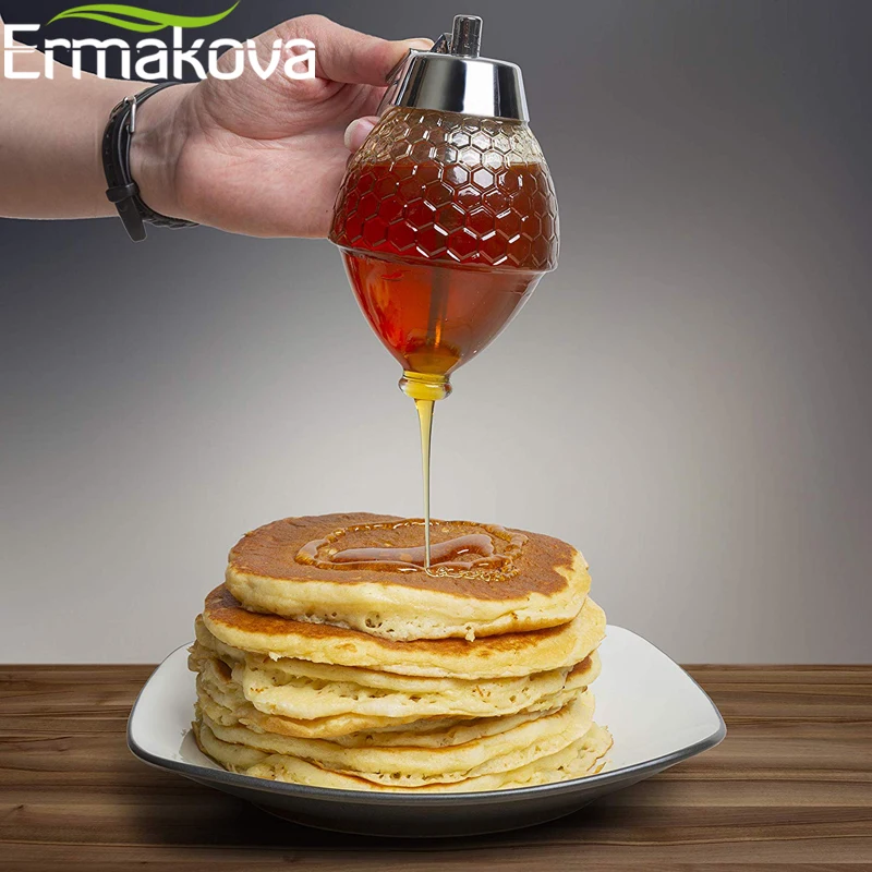 Ермакова дозатор меда 200 мл без капельного сиропа сахарный кувшин с дозатором контейнер с держателем для хранения 7 унций Емкость