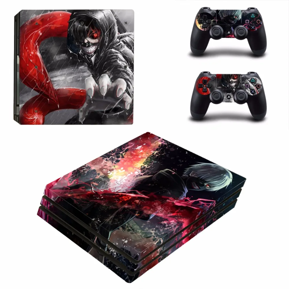 Аниме Токийский вурдалак PS4 Pro наклейка для кожи для sony playstation 4 Pro консоль и 2 контроллера PS4 Pro Скины Наклейка виниловая