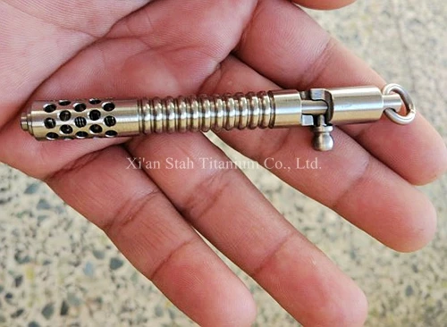 Titanium TC4 EDC 90 мм длинные мини Болт действие ручка полированная поверхность брелок