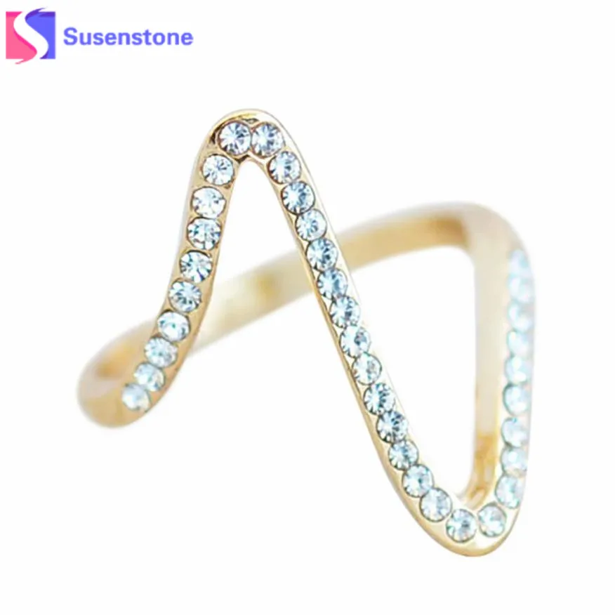 SUSENSTONE серебряные ювелирные изделия ЭКГ сердцебиения кольца для женщин импульсная молния открытый палец кольцо подарки влюбленным Аксессуары#1011